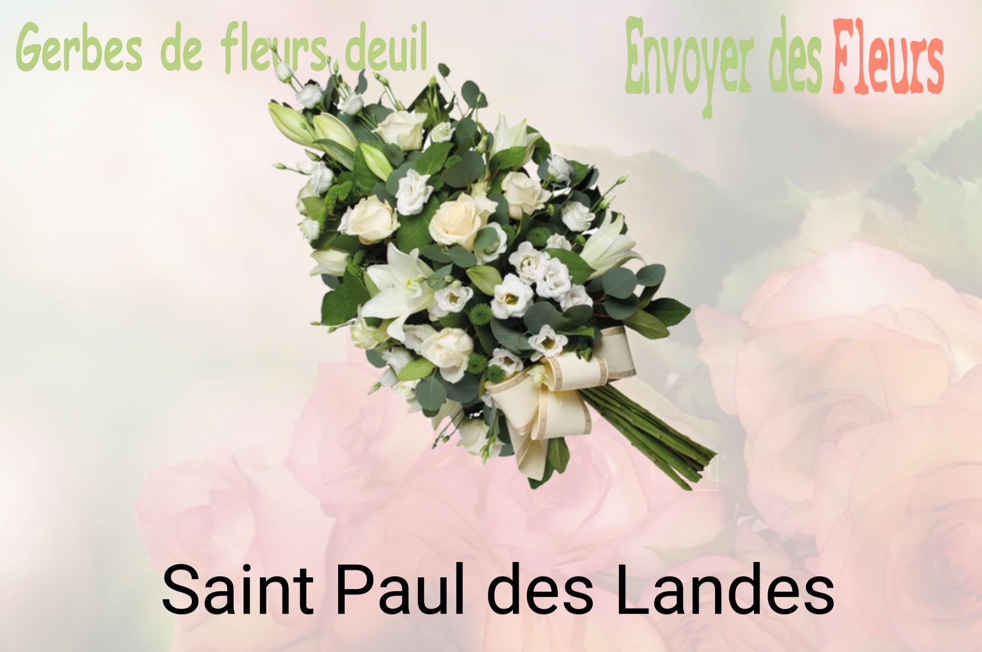 Gerbe de fleurs de deuil livrée à Saint-Paul-des-Landes